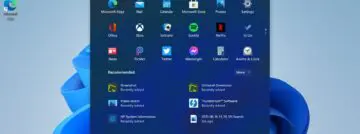 Menu Démarrer Windows 11 sombre