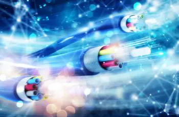 Connexion Internet avec fibre optique Concept d'Internet rapide