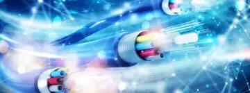 Connexion Internet avec fibre optique Concept d'Internet rapide
