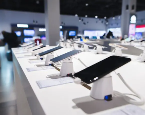 smartphone dans un magasin