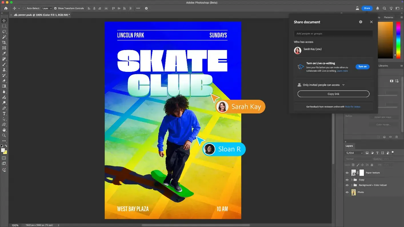 Adobe teste un outil de collaboration dans Photoshop