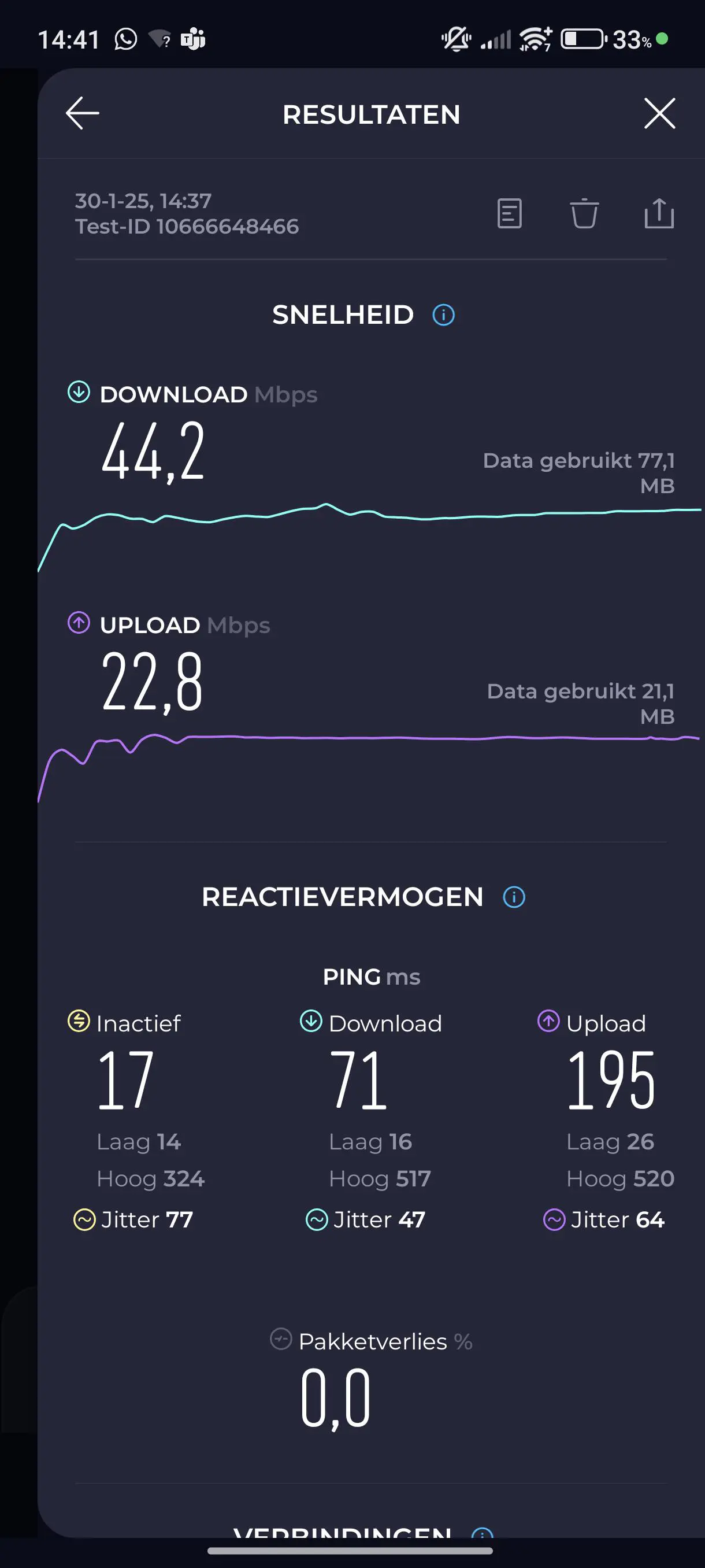 speedtest-orbi-970 test de vitesse