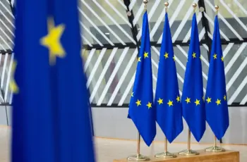 Drapeaux européens au Conseil européen, Bruxelles