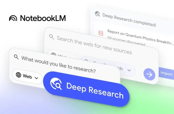 Google étend NotebookLM avec Deep Research