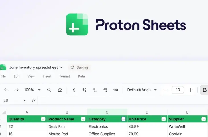 Proton lance Proton Sheets : une alternative chiffrée à Google Sheets et Excel