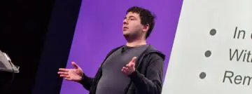 Oguz Ulgen à la conférence PyTorch à Paris.