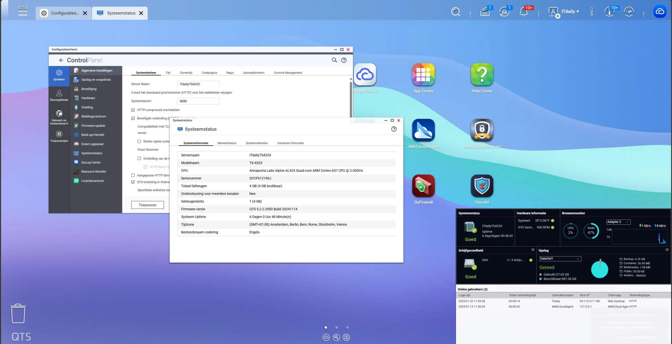 Qnap QTS Desktop