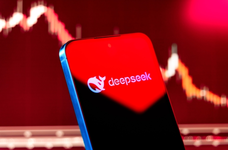 logo deepseek rouge