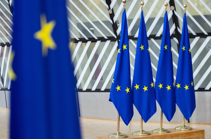 Drapeaux européens au Conseil européen, Bruxelles