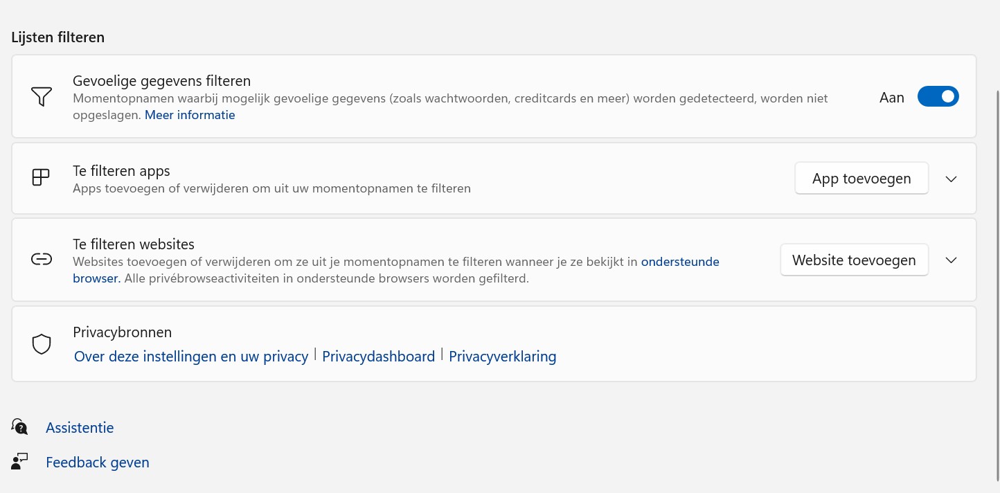 Filtrage de Recall