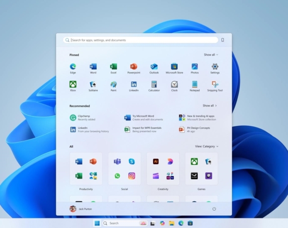 Menu Démarrer de Windows 11
