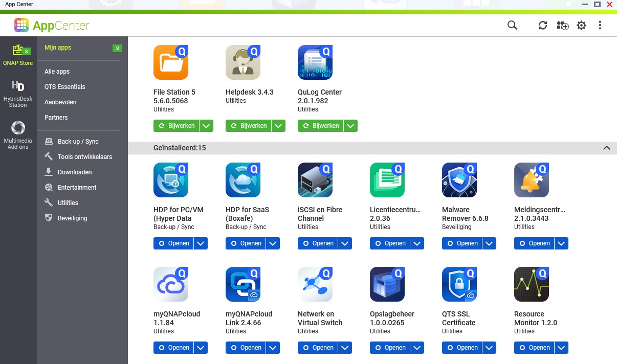 Qnap App Center QuTS 5.2