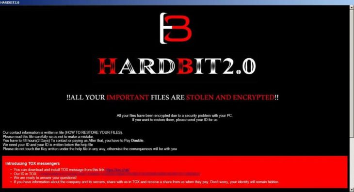 hardbit 2.0 ransom